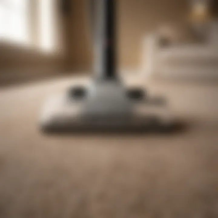 Professional carpet cleaning service in action
