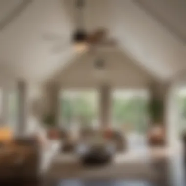 Aesthetic Harmony: Vaulted Ceilings and Contemporary Ceiling Fans Aesthetic harmony between vaulted ceilings and contemporary ceiling fan