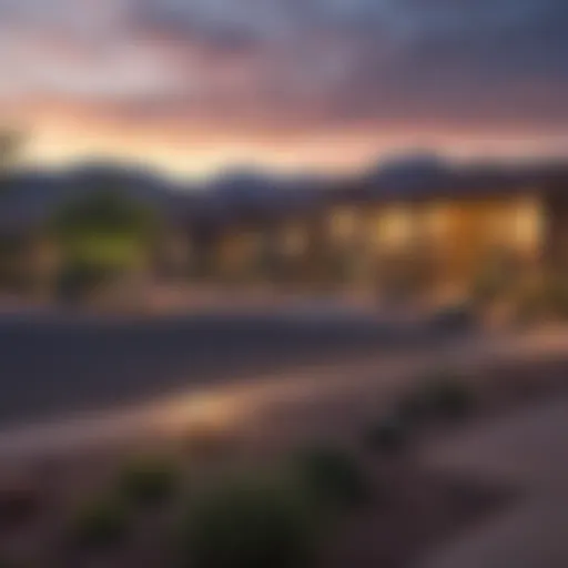 Scenic view of a Phoenix neighborhood showcasing affordable homes