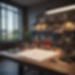 A well-organized property management office with tools and resources