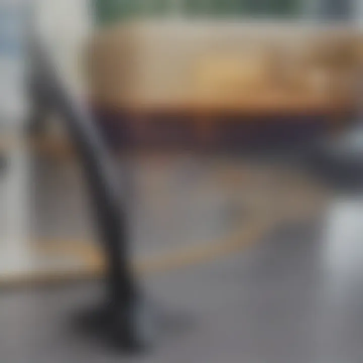 An innovative vacuum cleaner with advanced features showcased in a modern living room