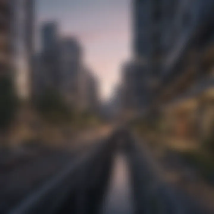 Modern infrastructure development in an emerging city