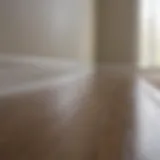 A clean and polished baseboard in a well-decorated living room