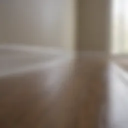 A clean and polished baseboard in a well-decorated living room