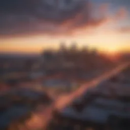Aerial view of Denver skyline