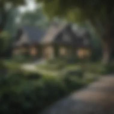 Charming suburban community with lush greenery