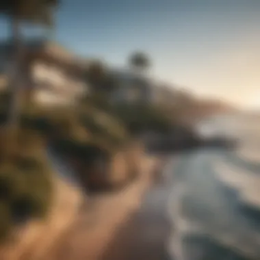 Scenic view of a coastal flat with beach access