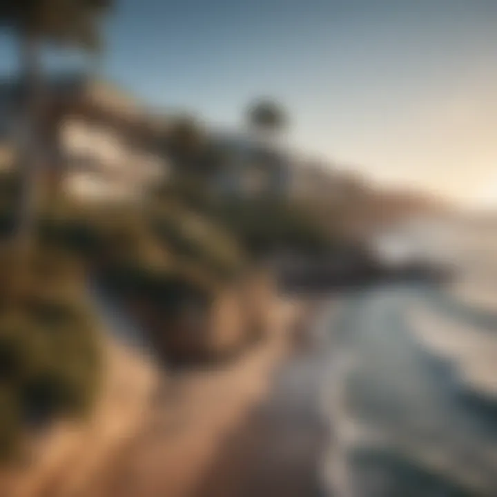 Scenic view of a coastal flat with beach access