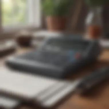 Calculator and notebook for calculations