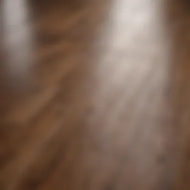 Close-up view of laminate flooring showcasing its texture