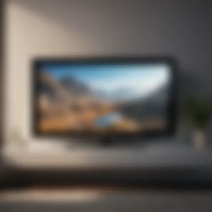 A pristine flat screen TV reflecting light beautifully