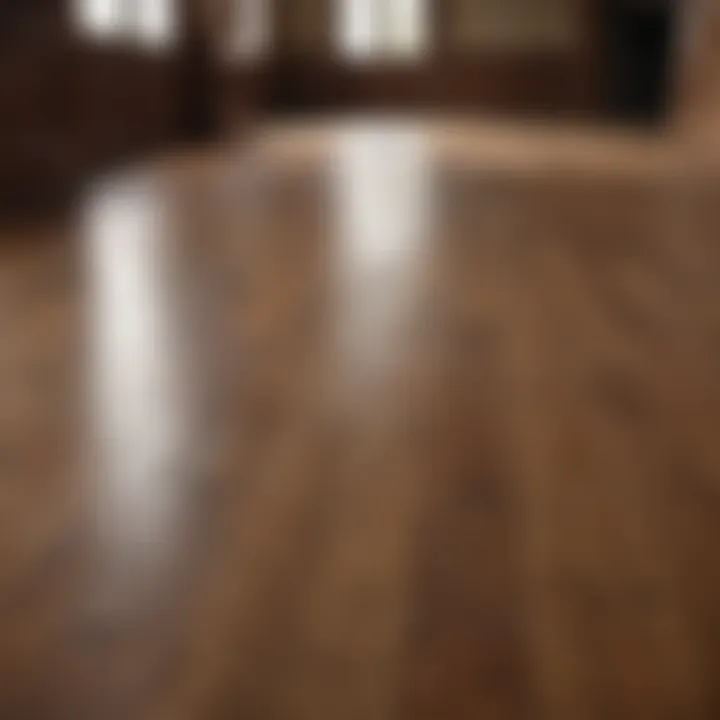 Before and after restoration of hardwood floor