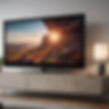 A Flawless 4K TV Screen After Cleaning Close-up of a pristine 4K TV screen