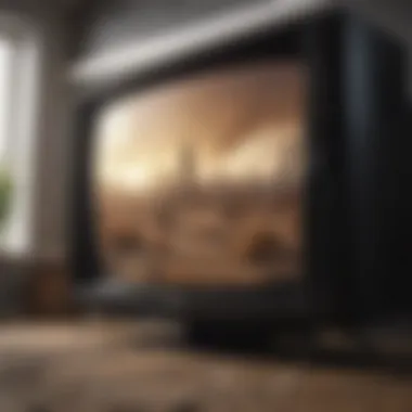 Impact of Dust on Picture Clarity Dust particles on a 4K TV before cleaning