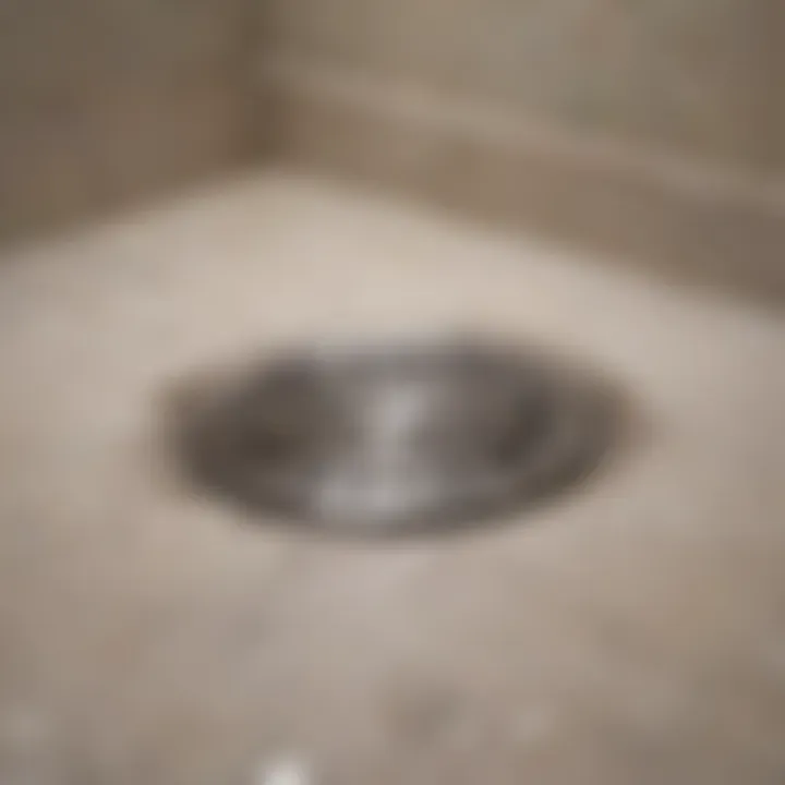 A clean and unclogged shower drain