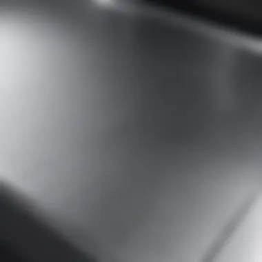 Close-Up on Perfection A close-up view of a pristine stainless steel surface