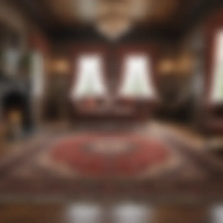 A well-maintained Oriental rug in a stylish room