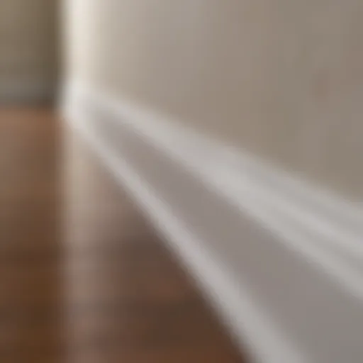 Close-up of clean baseboards with a glossy finish