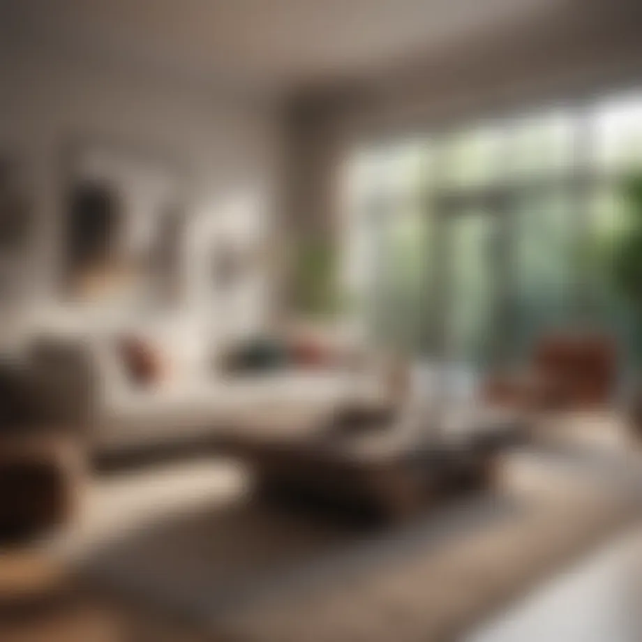 Spotless living room with natural light