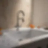 Clogged sink with visible debris