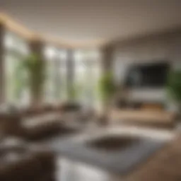 A pristine living room reflecting cleanliness and order