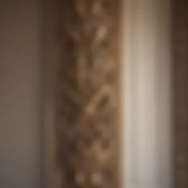 Close-up of intricate architectural details in a luxurious apartment