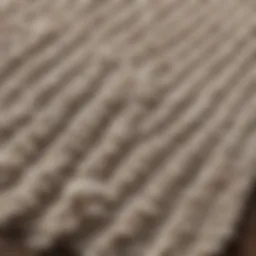 A close-up view of a cotton rug showcasing its texture and weave