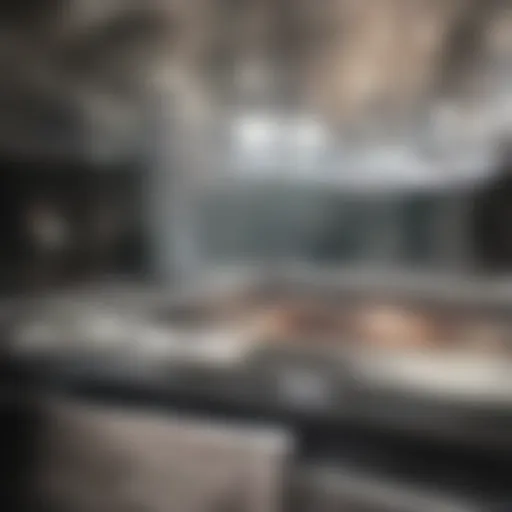 Interior view of a dishwasher highlighting grime and residue buildup