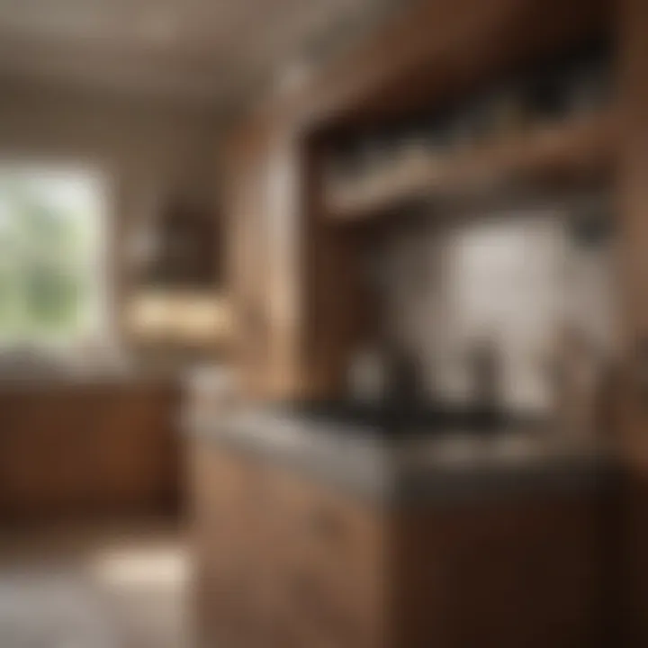 Organized kitchen cabinets showcasing a clean interior