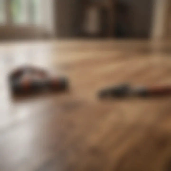 Various tools for hardwood floor maintenance