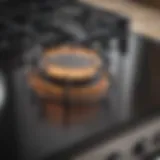 Close-up of a pristine glass top stove after cleaning