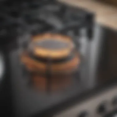 Close-up of a pristine glass top stove after cleaning