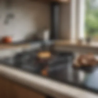 Natural cleaning solutions for glass top stoves on a countertop