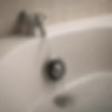 Clogged bathtub drain filled with hair