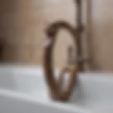 Plumbing Snake Tool A sleek and modern plumbing snake tool used for unclogging