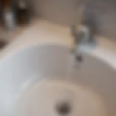 Understanding the Clog: A Deep Dive Close-up view of a clogged bathroom sink drain