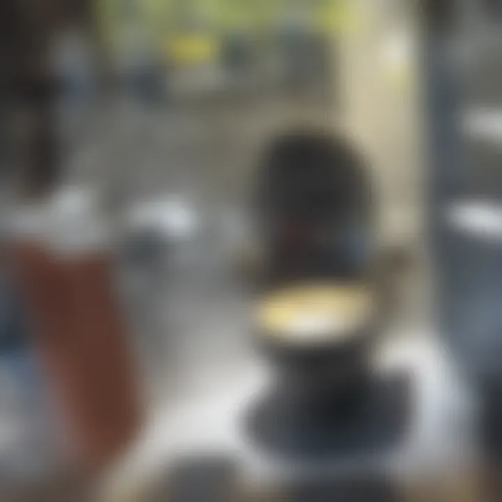 Close-up of a toilet bowl showing signs of blockage