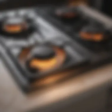 Before and after cleaning a stove top