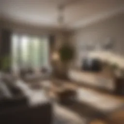 A beautifully organized living room showcasing decluttered spaces