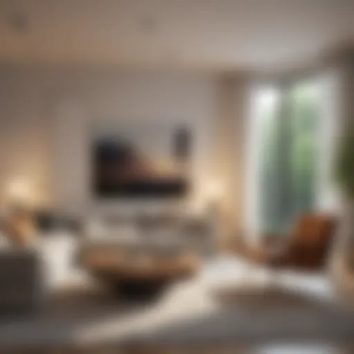 Stylish living room with modern furniture