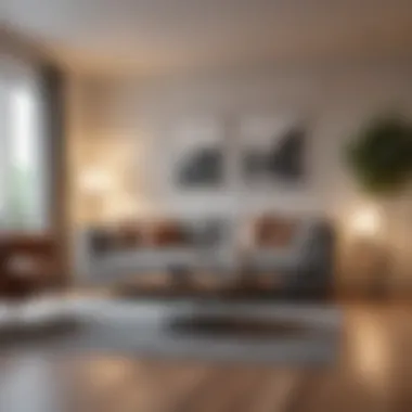 Spotless Living Room Environment A pristine living room showcasing a clean and tidy environment.
