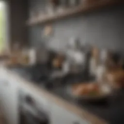 Stylish kitchen essentials arranged on a countertop