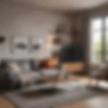 Creating a Cozy Living Area Cozy living area with essential furniture and decor