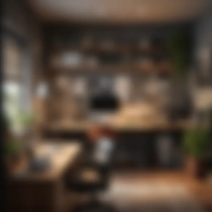 Organized home office space for productivity