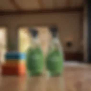 Eco-Friendly Cleaning Products Eco-friendly cleaning products on a wooden surface