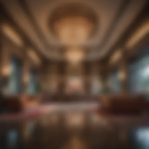 Luxurious hotel lobby near Pechanga Arena.