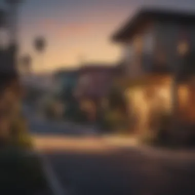 View of a vibrant neighborhood in Los Angeles