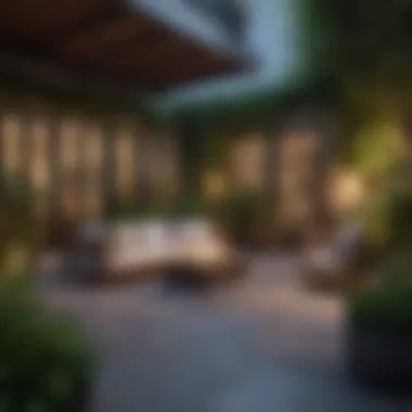 Aesthetic outdoor space featuring greenery and decor.