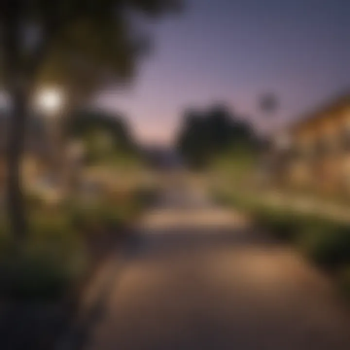 Vibrant community park near apartment complexes
