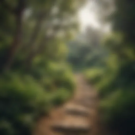 Scenic view of Runyon Canyon trails with lush greenery